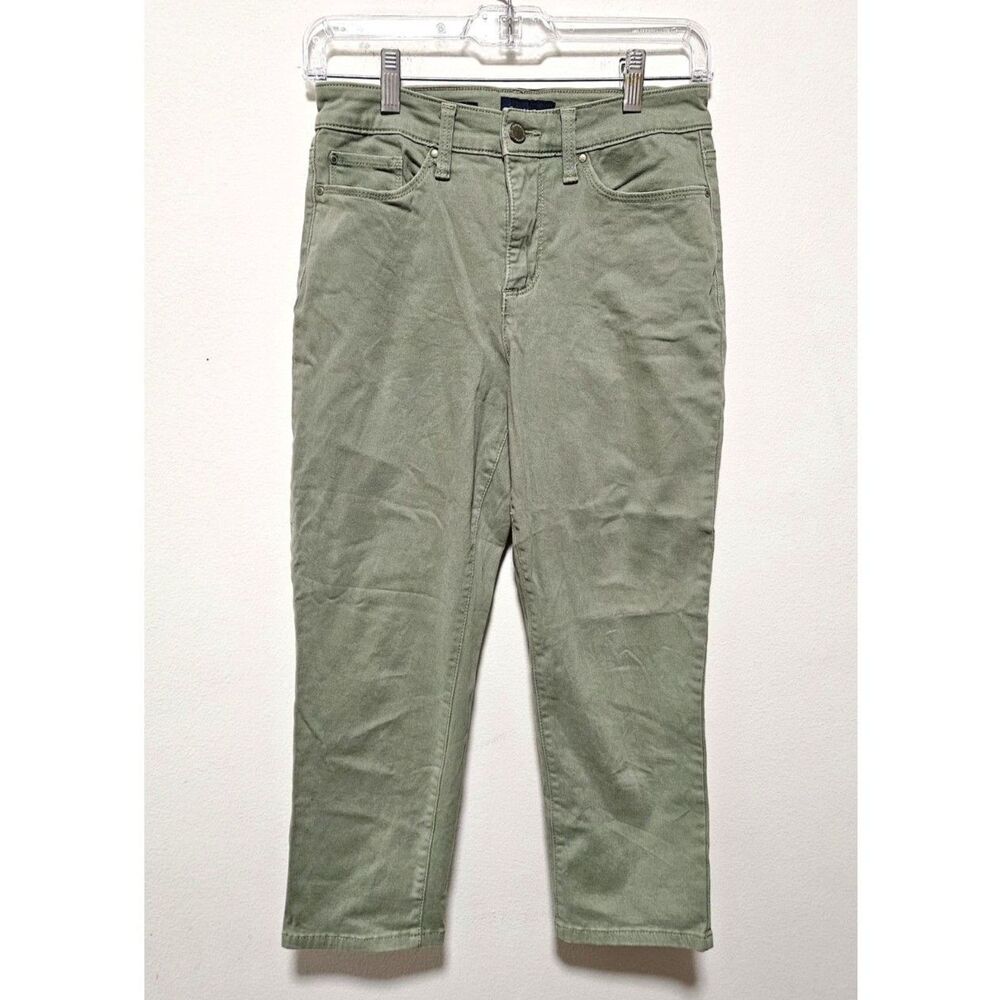 Charter Club Olive Skinny Capri Pants Tummy Control Sz 4